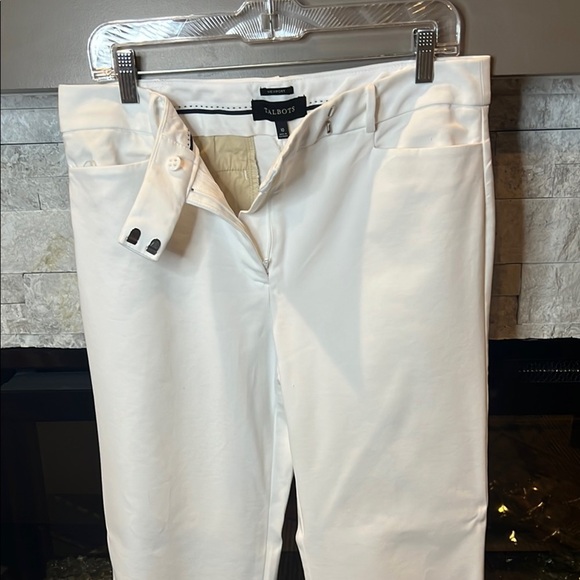 Talbots Newport White Cotton Rayon Blend Pants size 10 - Picture 7 of 13